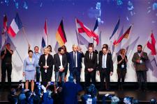 Ledere af europæiske højrefløjspartier samlet ved et møde i Koblenz 2017