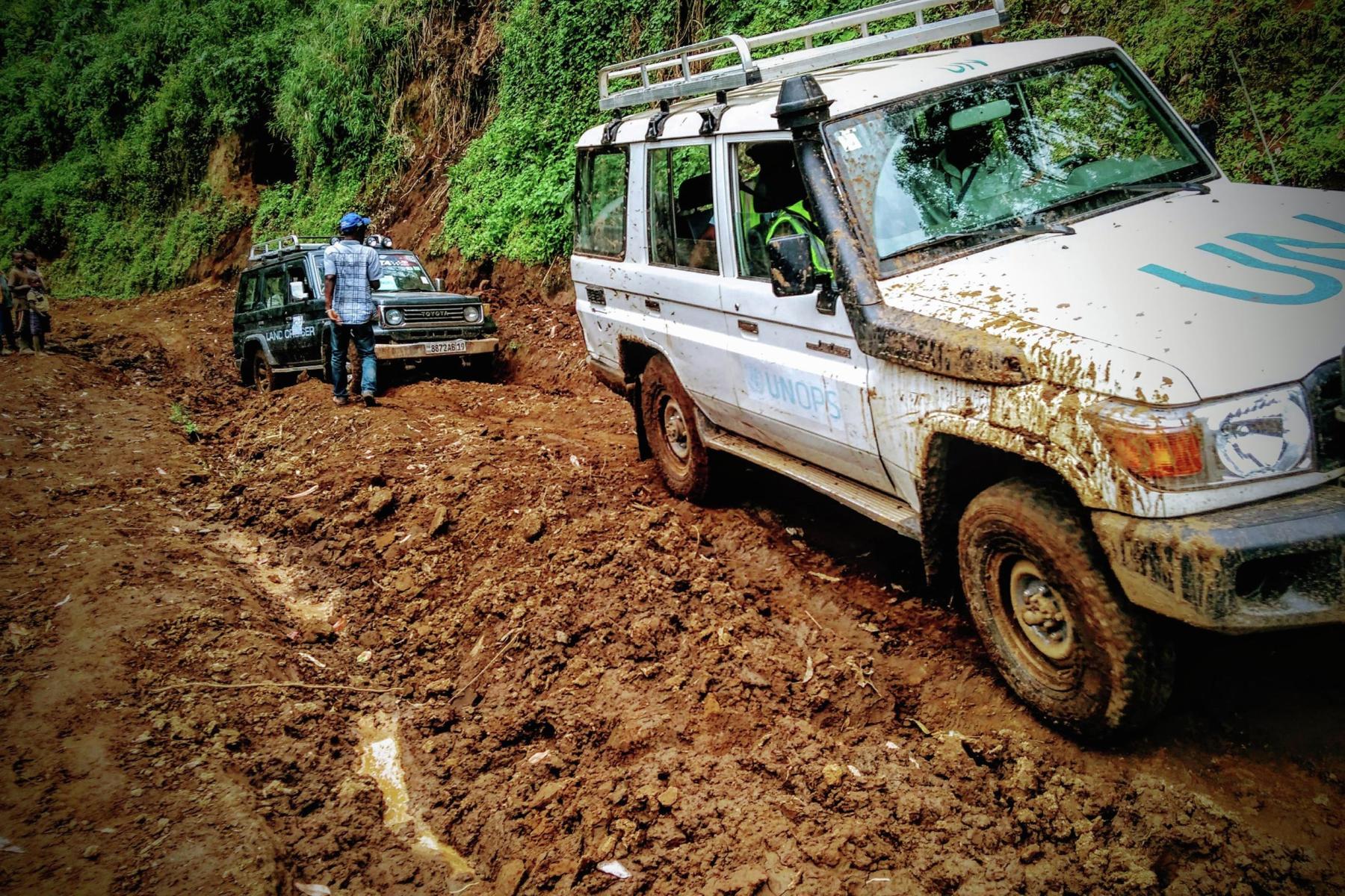 UN cars in eastern Congo