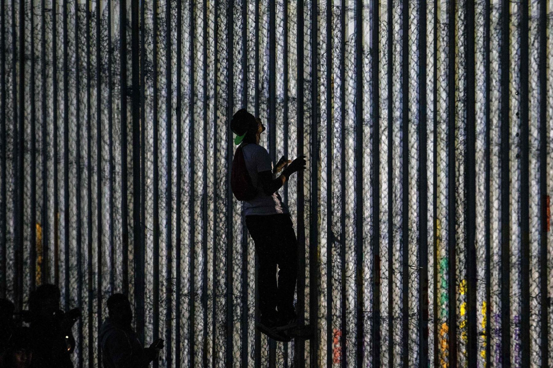 Mexico-US border fence in Playas de Tijuana
