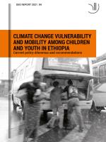 Cover Climate change vulnerability and mobility children youth Ethiopia DIIS Report 2021 04