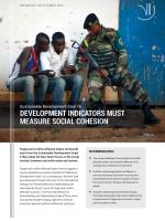 Development indicators must measure social cohesion