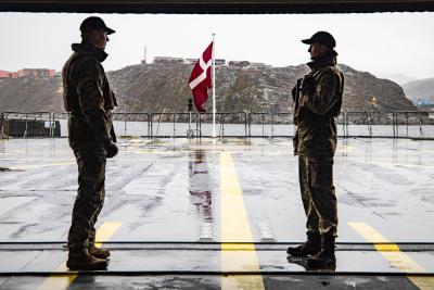 Den danske flåde i Grønland. Foto: Forsvaret