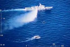 South China sea disputes, water cannon against Philippines