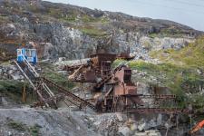 Mining machinery in Greenland