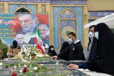 Iranian Nuclear Scientist Mohsen Fakhrizadeh Mahabadis grave in Tehran 