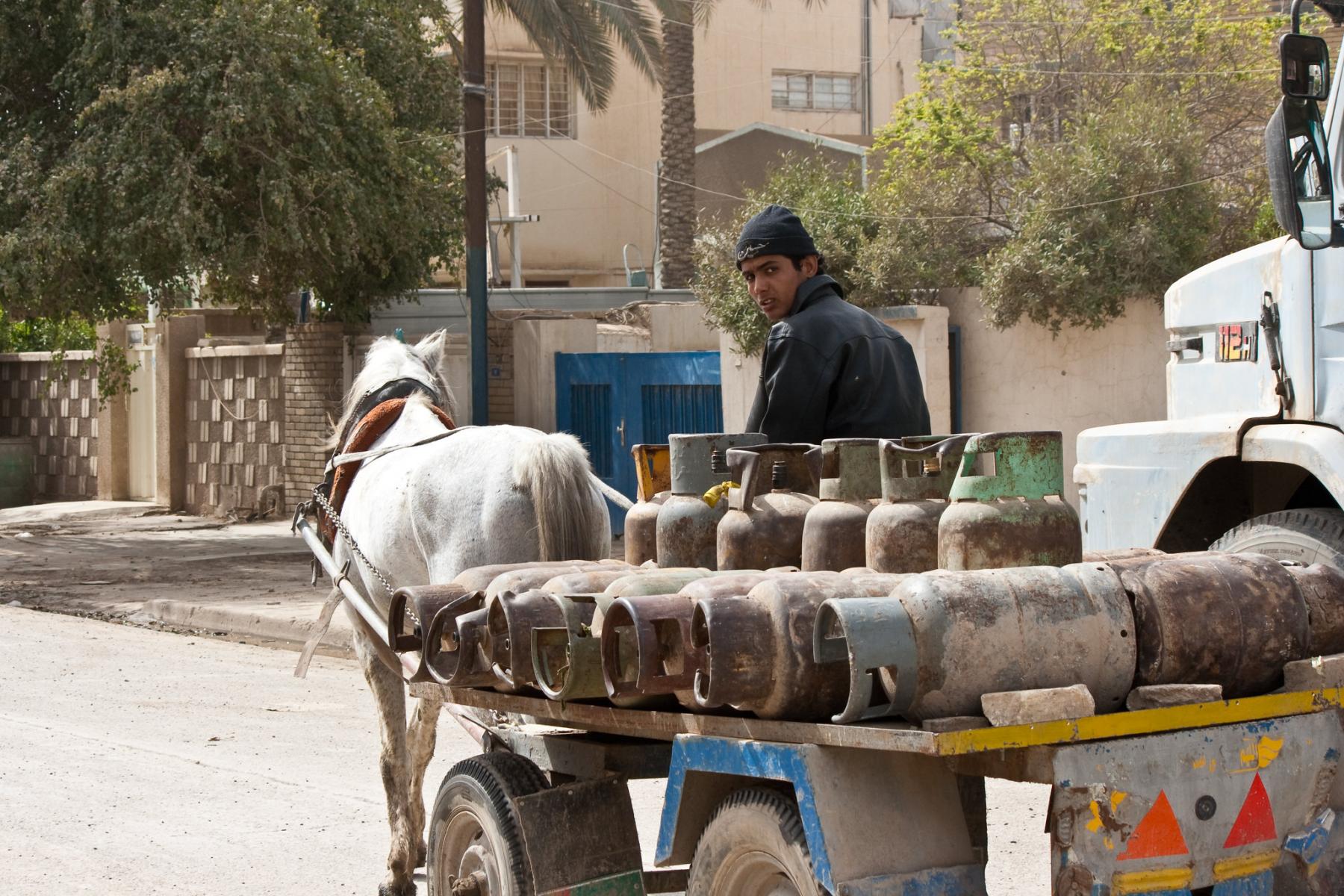 A gas seller in Iraq