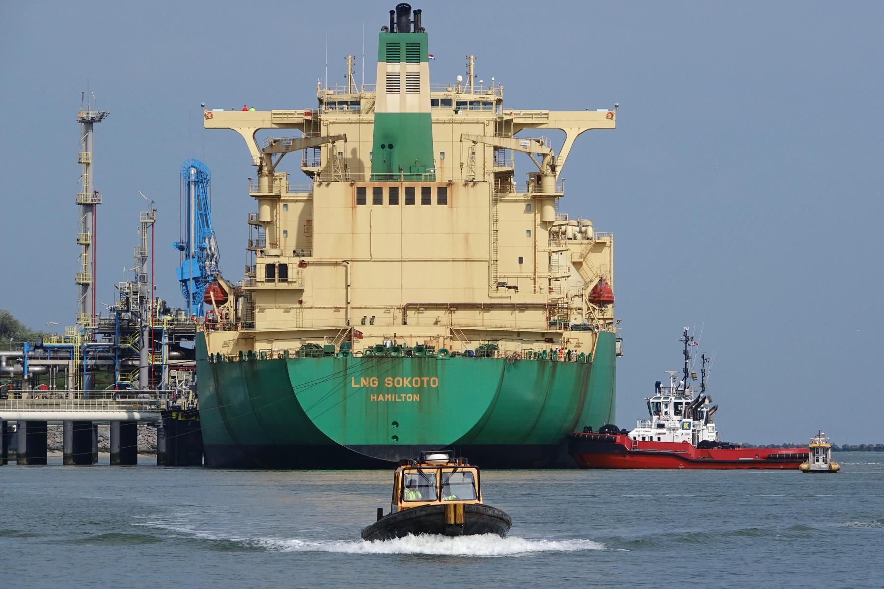 Containerskibet LNG Sokoto, der bruges til at fragte LNG.