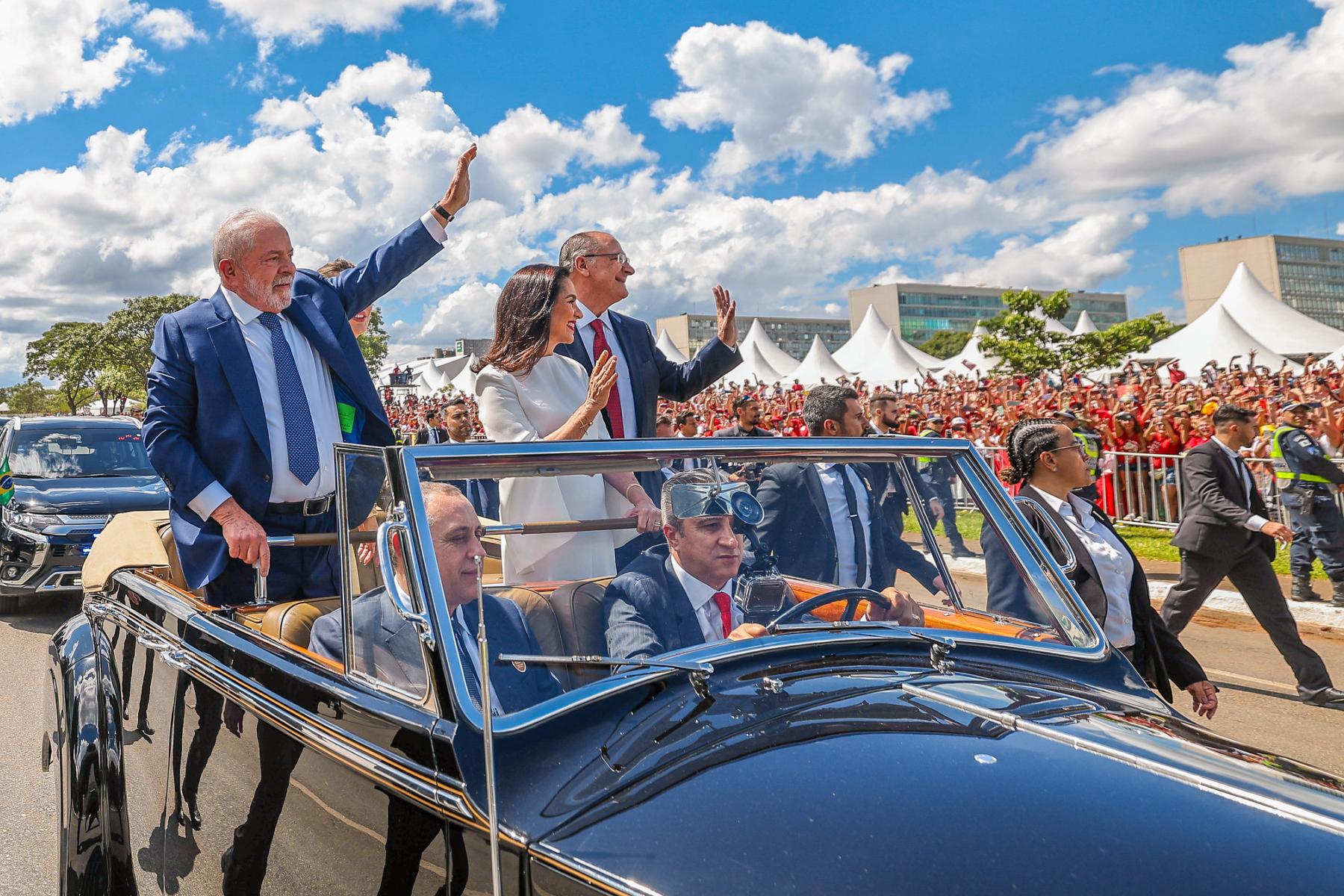 Lula ved sin indsættelse som præsident i Brasilien