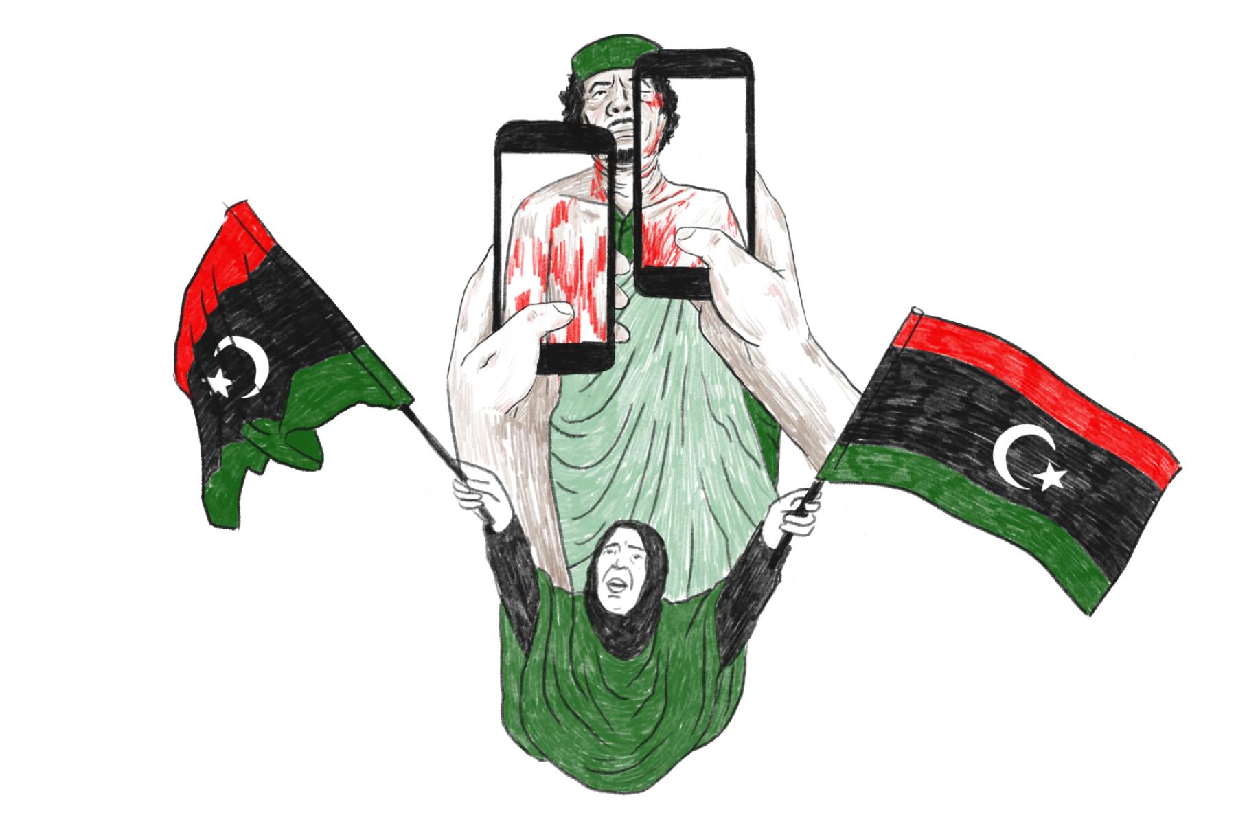 Gaddafi_illustration_CecilieCastor