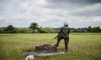 A Ghanaian peacekeeper with the UN Mission in Liberia (UNMIL). Photo by UN Photo/Staton Winter 