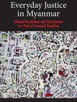 Book cover Everyday Justice in Myanmar
