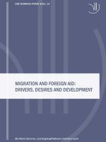 Cover Migration and foreign aid DIIS Working Paper 2021 14