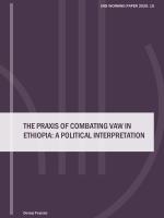 Cover The praxis of combating VAW in Ethiopia DIIS WP 2020 10