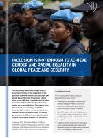 Cover for policy brief on gender and peace keeping