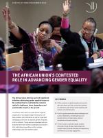 Cover brief on gender and African Union