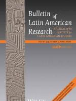 Cover Bulletin of Latin American Research, April 2020