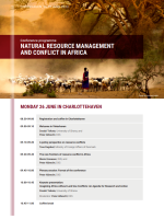 Cover of the program for the conference Natural Resource Management and Conflict in Africa