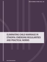 Eliminating child marriage in Ethiopia