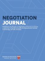 Cover Negotiation Journal