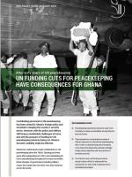 Policy Brief UN funding cuts for peacekeeping have consequenses for Ghana