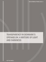 DIIS Working Paper 2019 5 Transparency in Denmark's OpenAid.dk: A Mixture of light and darkness