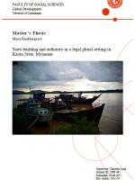 State Building and Authority in Karen State, Myanmar. Master thesis by EverJust intern Maria Knakkergaard