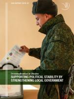 Decentralisation in Ukraine - supporting political stability by strengthening local government