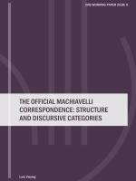 DIIS Working Paper - The official Machiavelli correspondence: Structure and discursive categories
