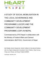 Report Social mobilisation study in Nepal cover
