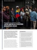Latin Americas evolving migration crisis. Venezuelans flee accelerating collapse