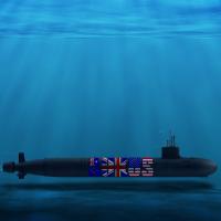 3d rendering aukus nuclear submarine deep