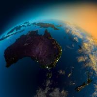 Australia-satellite-view-night